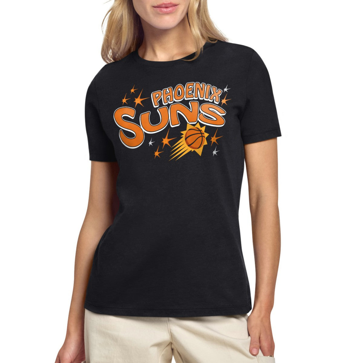 Phoenix Suns Starter Women's Fireworks T-Shirt Black - NBA