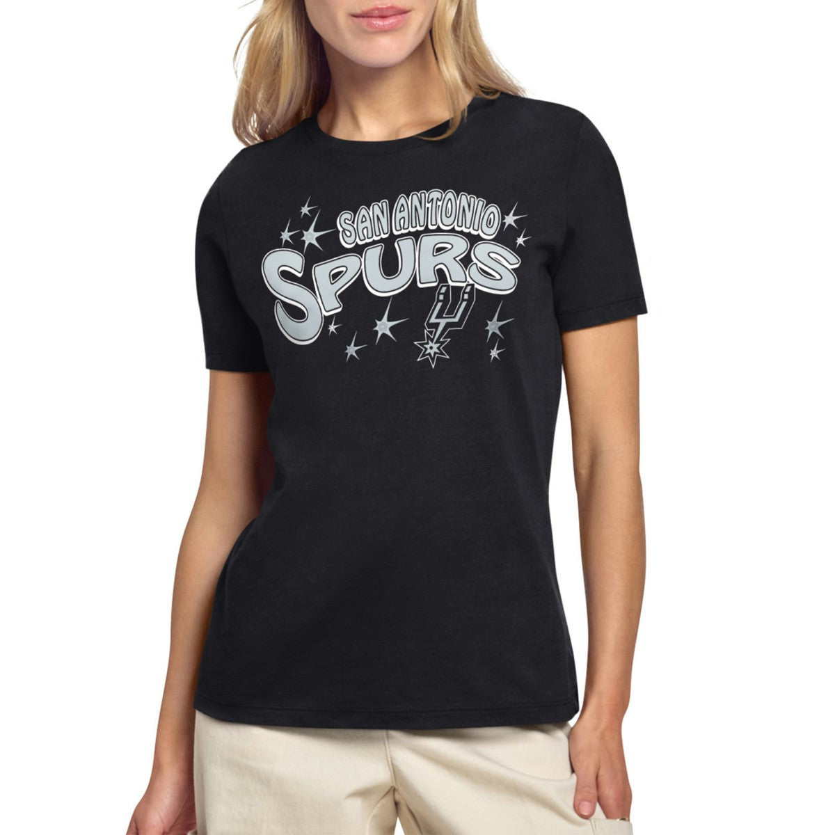 San Antonio Spurs Starter Women's Fireworks T-Shirt Black - NBA