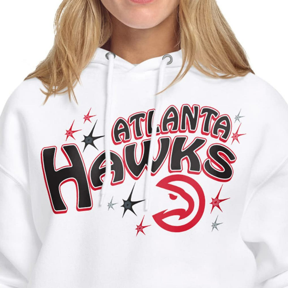 Atlanta Hawks Starter Women's Fireworks Fleece Hoodie White - NBA