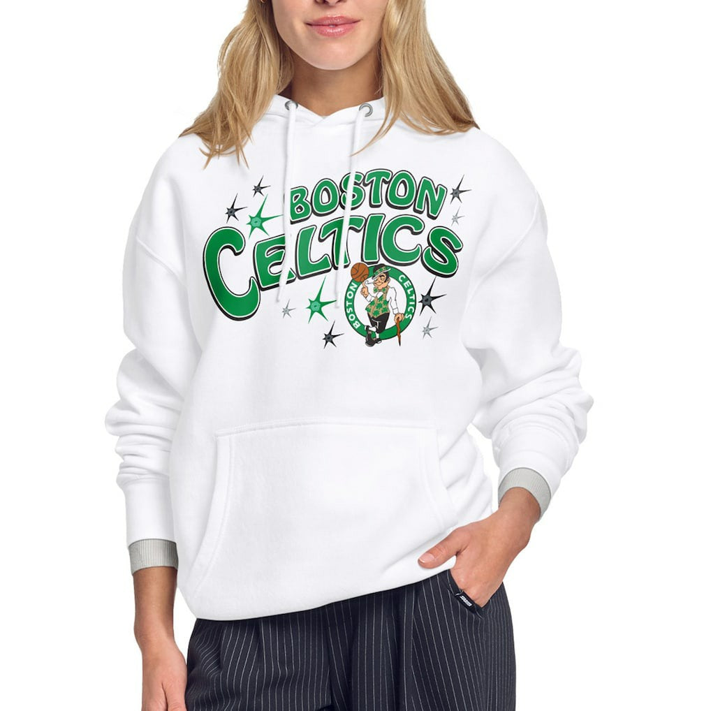 Boston Celtics Starter Women's Fireworks Fleece Hoodie White - NBA