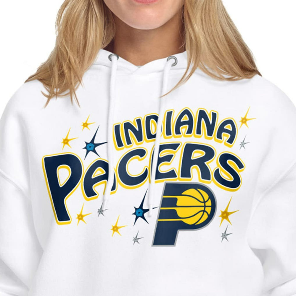 Indiana Pacers Starter Women's Fireworks Fleece Hoodie White - NBA