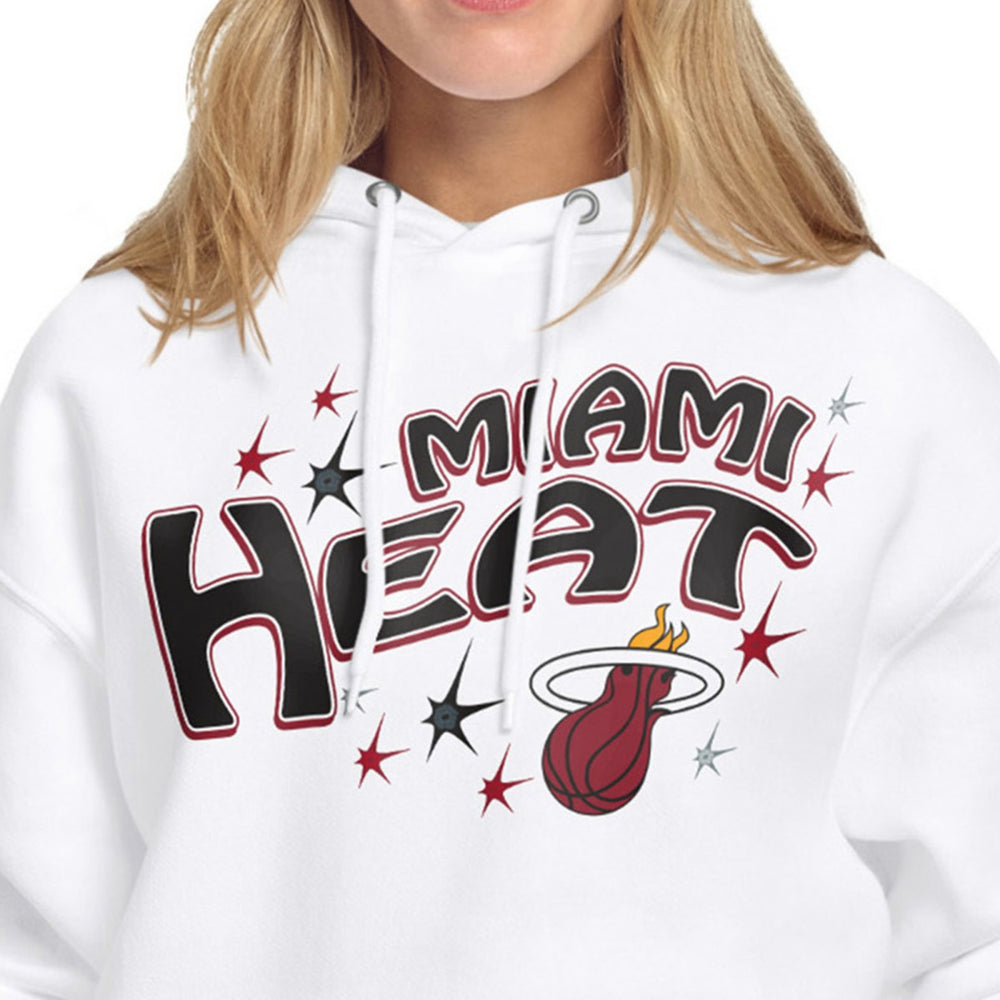 Miami Heat Starter Women's Fireworks Fleece Hoodie White - NBA