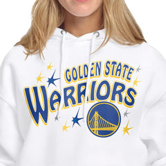 Golden State Warriors Starter Women's Fireworks Fleece Hoodie White - NBA