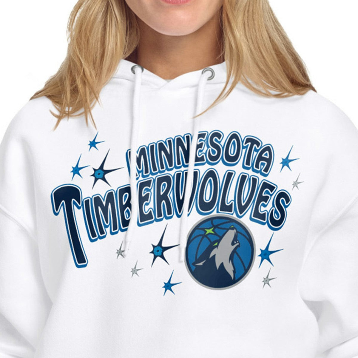 Minnesota Timberwolves Starter Women's Fireworks Fleece Hoodie White - NBA