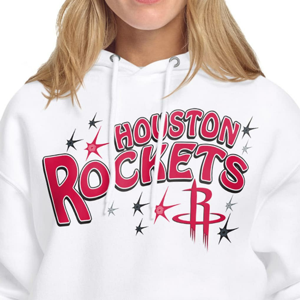 Houston Rockets Starter Women's Fireworks Fleece Hoodie White - NBA