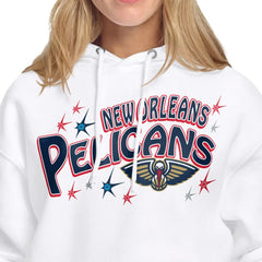 New Orleans Pelicans Starter Women's Fireworks Fleece Hoodie White - NBA
