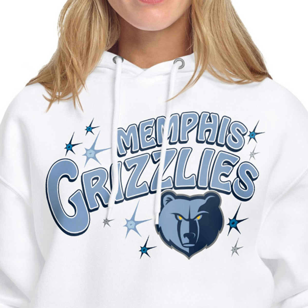 Memphis Grizzlies Starter Women's Fireworks Fleece Hoodie White - NBA
