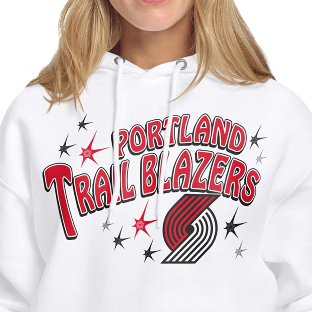 Portland Trail Blazers Starter Women's Fireworks Fleece Hoodie White - NBA