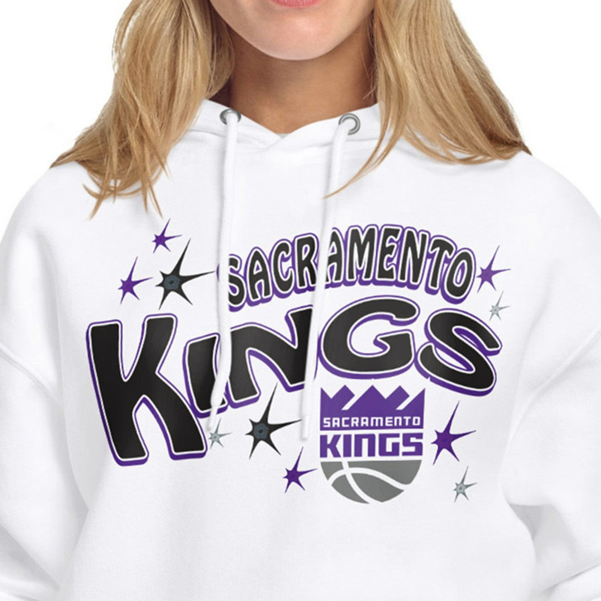 Sacramento Kings Starter Women's Fireworks Fleece Hoodie White - NBA