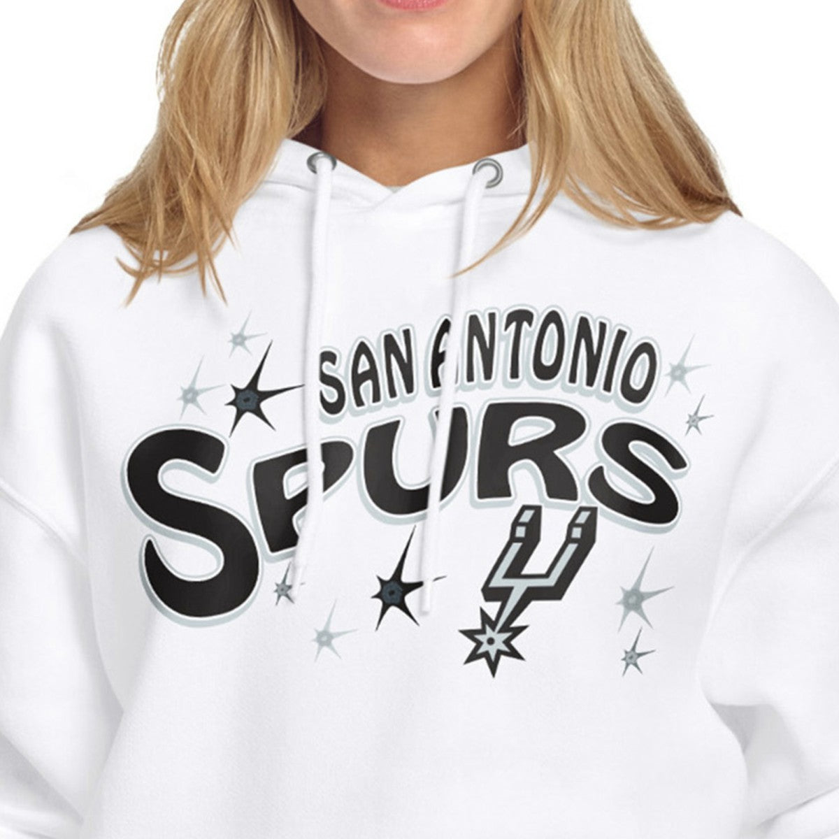 San Antonio Spurs Starter Women's Fireworks Fleece Hoodie White - NBA