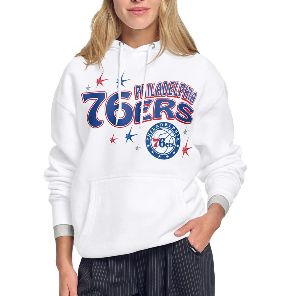 Philadelphia 76ers Starter Women's Fireworks Fleece Hoodie White - NBA