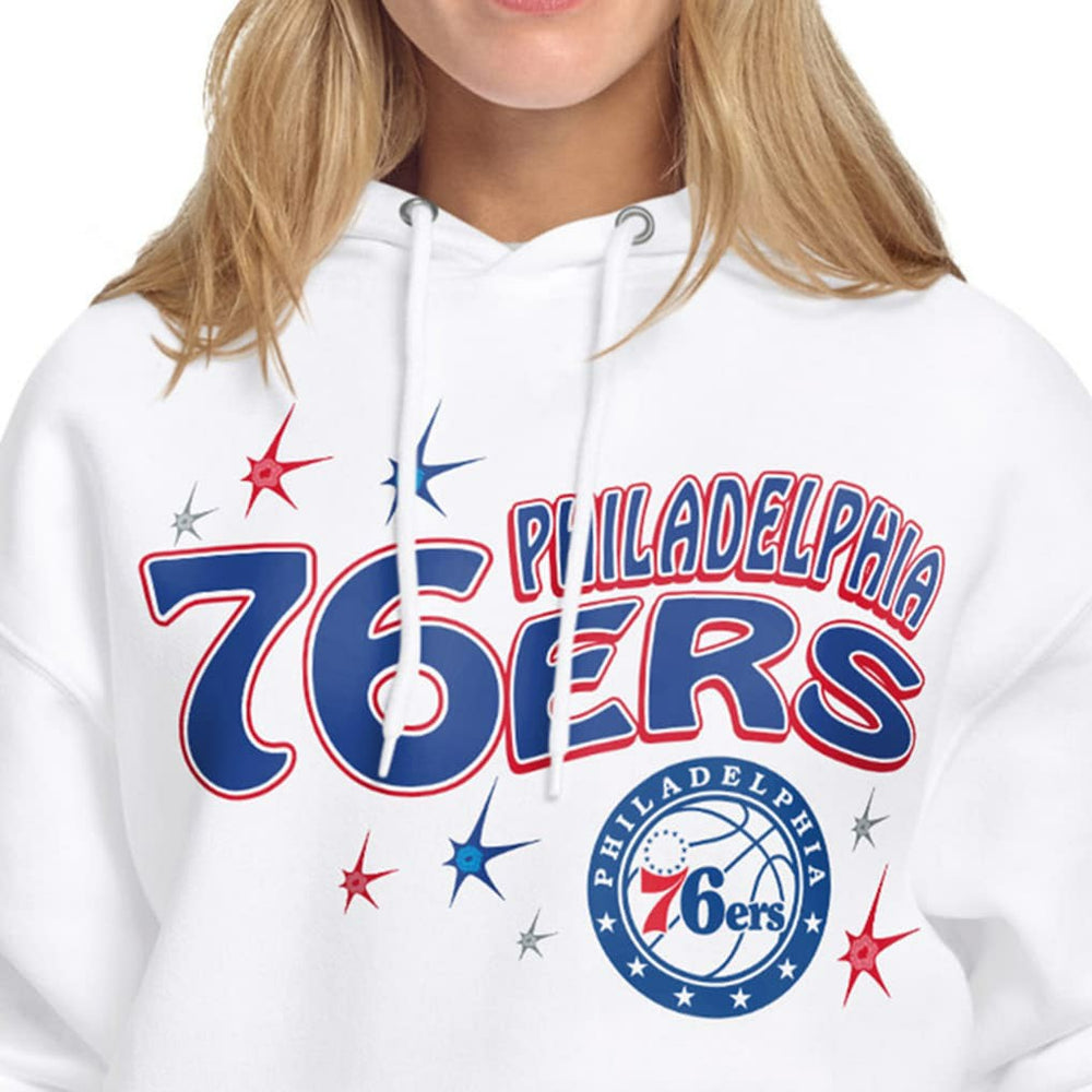 Philadelphia 76ers Starter Women's Fireworks Fleece Hoodie White - NBA