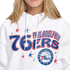 Philadelphia 76ers Starter Women's Fireworks Fleece Hoodie White - NBA
