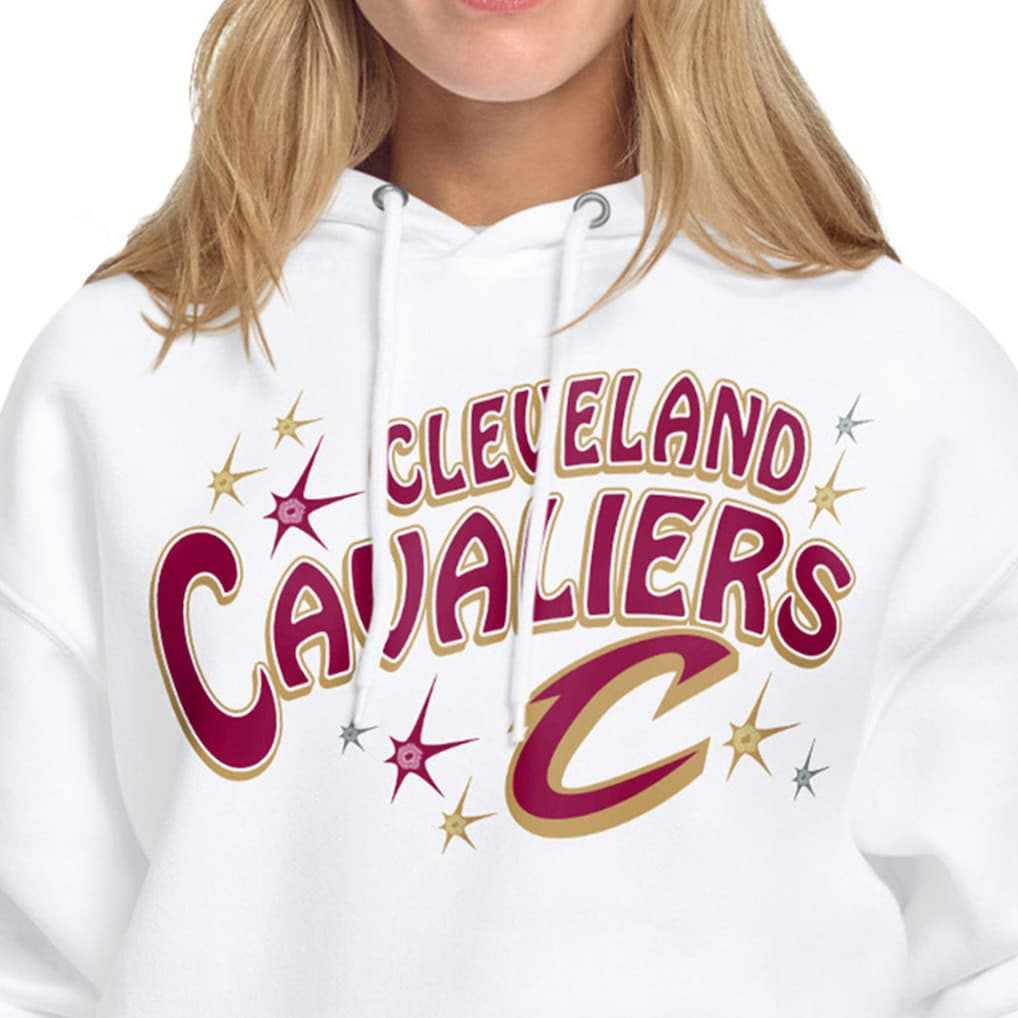 Cleveland Cavaliers Starter Women's Fireworks Fleece Hoodie White - NBA