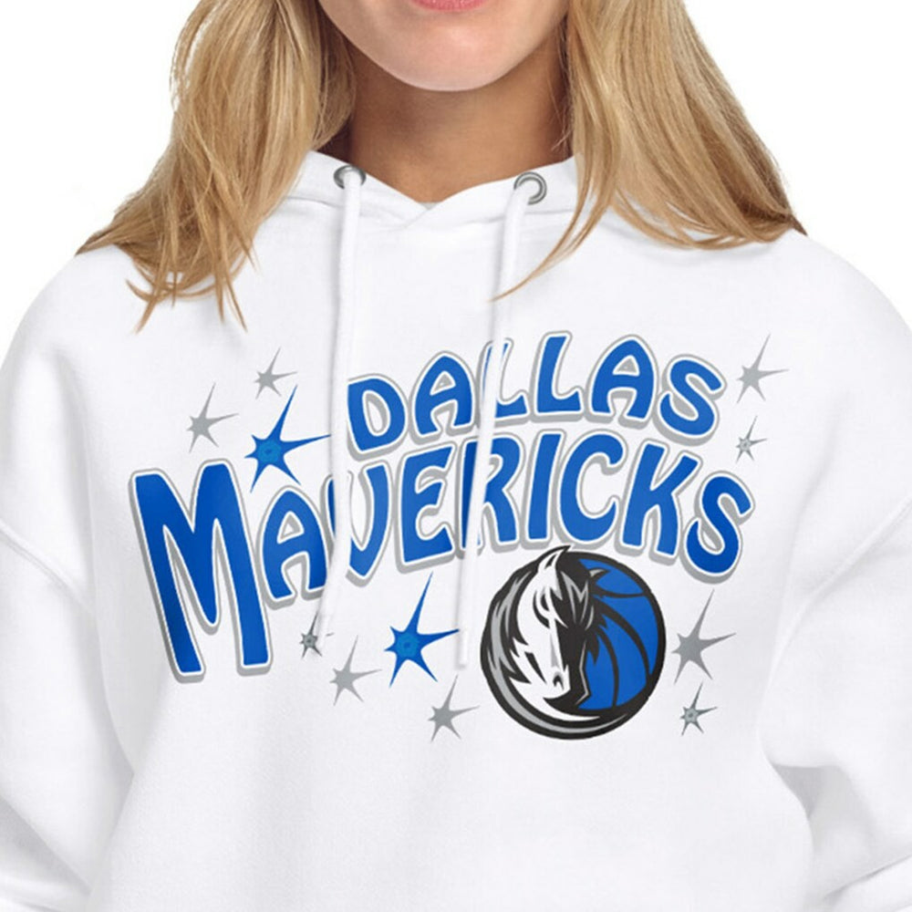 Dallas Mavericks Starter Women's Fireworks Fleece Hoodie White - NBA