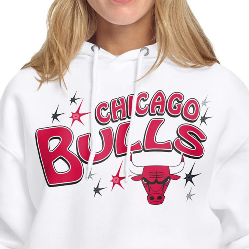 Chicago Bulls Starter Women's Fireworks Fleece Hoodie White - NBA