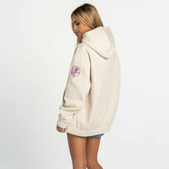 New York Yankees The Wild Collective Women's Oversized Cord Hoodie - MLB