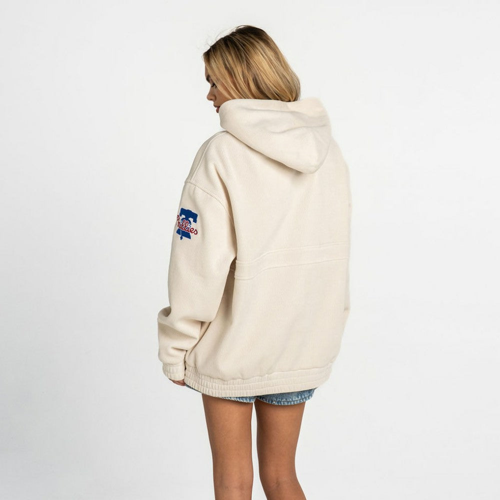 Philadelphia Phillies The Wild Collective Women's Oversized Cord Hoodie - MLB