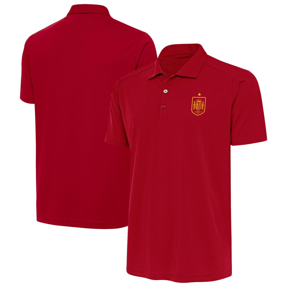 Spain National Team Antigua Statement Polo Red - FIFA World CUP