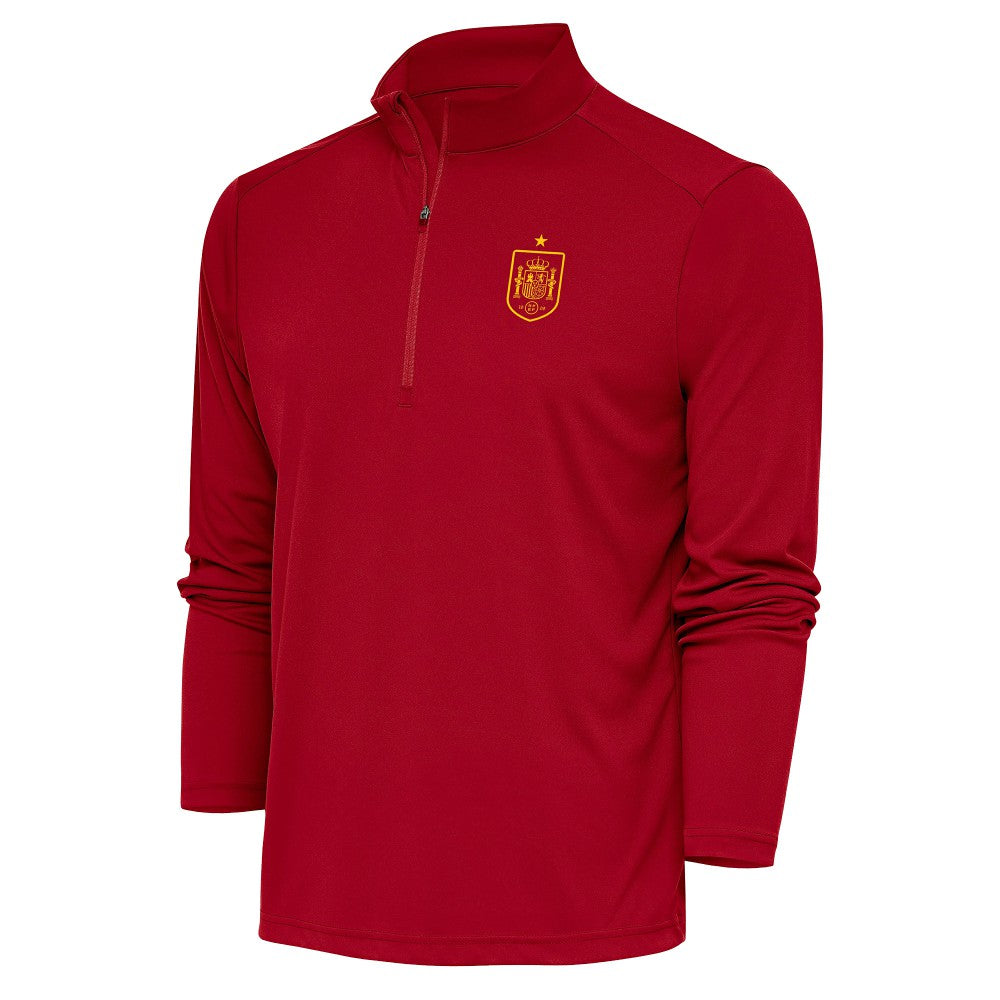 Spain National Team Antigua Statement Quarter-Zip Pullover Red - FIFA World CUP