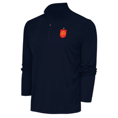 Spain National Team Antigua Statement Quarter-Zip Pullover Navy - FIFA World CUP