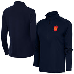 Spain National Team Antigua Women's Statement Half-Zip Pullover Navy - FIFA World CUP