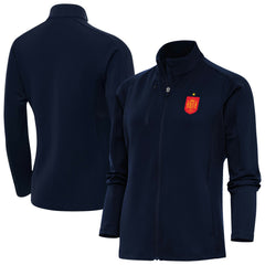Spain National Team Antigua Women's Genesis Full-Zip Jacket Navy - FIFA World CUP