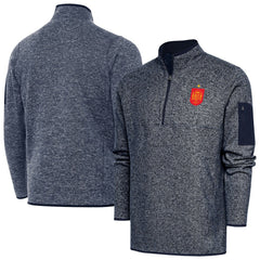 Spain National Team Antigua Elevate Quarter-Zip Pullover Heather Navy - FIFA World CUP