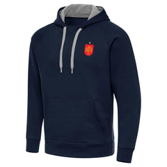 Spain National Team Antigua Takeover Fleece Raglan Hoodie Navy - FIFA World CUP