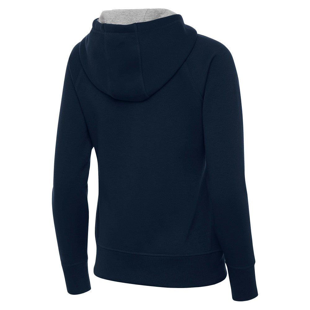 Spain National Team Antigua Women's Takeover Fleece Raglan Full-Zip Hoodie Navy - FIFA World CUP
