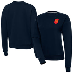 Spain National Team Antigua Women's Takeover Fleece Sweatshirt Navy - FIFA World CUP