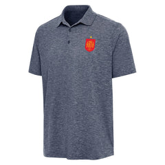 Spain National Team Antigua Triple Shot Polo Heather Navy - FIFA World CUP