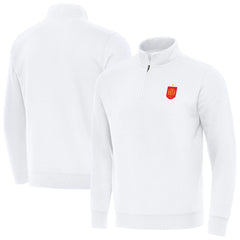 Spain National Team Antigua Landslide Quarter-Zip Pullover White - FIFA World CUP