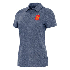 Spain National Team Antigua Women's Triple Shot Polo Heather Navy - FIFA World CUP