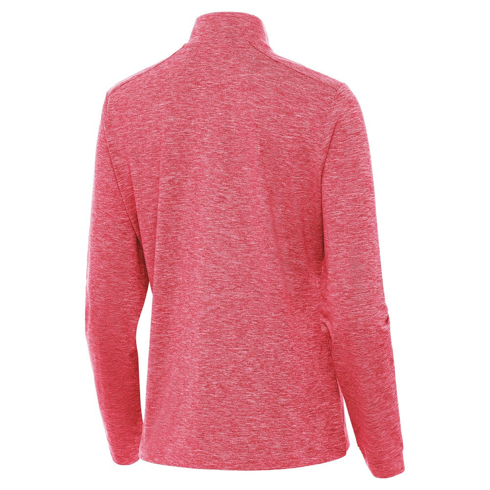 Spain National Team Antigua Women's Quarter-Zip Pullover Heather Red - FIFA World CUP