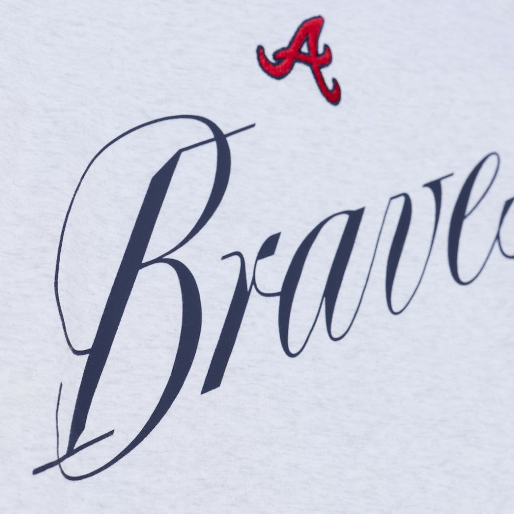 Atlanta Braves Mitchell & Ness Women's Script Cropped Boxy T-Shirt - MLB