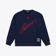 Atlanta Braves Mitchell & Ness Women's Script Sweatshirt - MLB