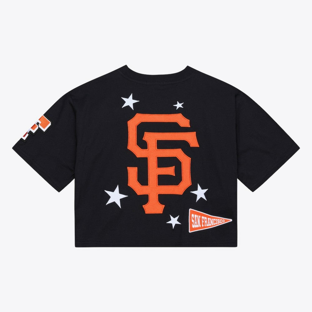 San Francisco Giants Mitchell & Ness Women's Pep Rally Cropped Boxy T-Shirt - MLB