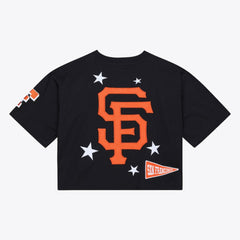 San Francisco Giants Mitchell & Ness Women's Pep Rally Cropped Boxy T-Shirt - MLB