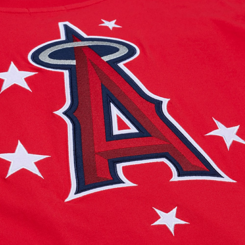 Los Angeles Angels Mitchell & Ness Women's Pep Rally Cropped Boxy T-Shirt - MLB