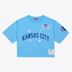 Kansas City Royals Mitchell & Ness Women's Pep Rally Cropped Boxy T-Shirt - MLB