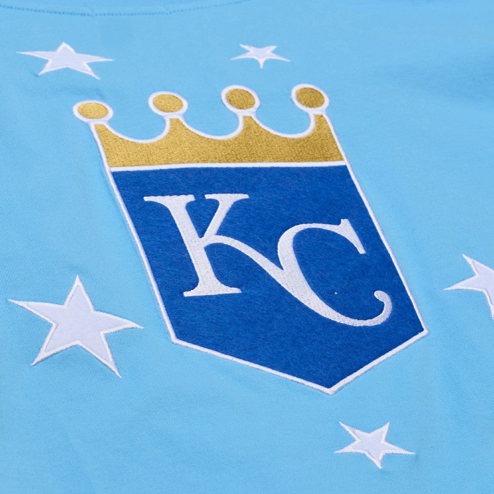 Kansas City Royals Mitchell & Ness Women's Pep Rally Cropped Boxy T-Shirt - MLB