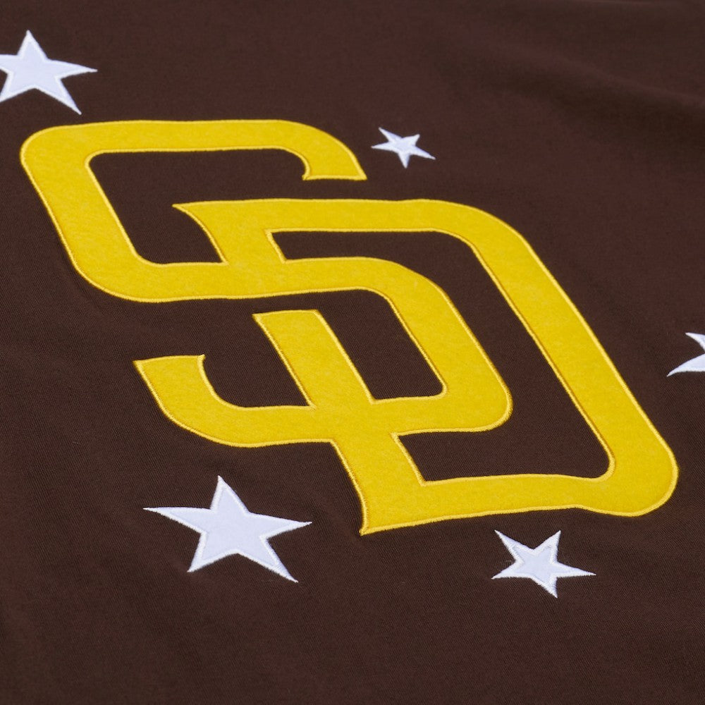 San Diego Padres Mitchell & Ness Women's Pep Rally Cropped Boxy T-Shirt - MLB