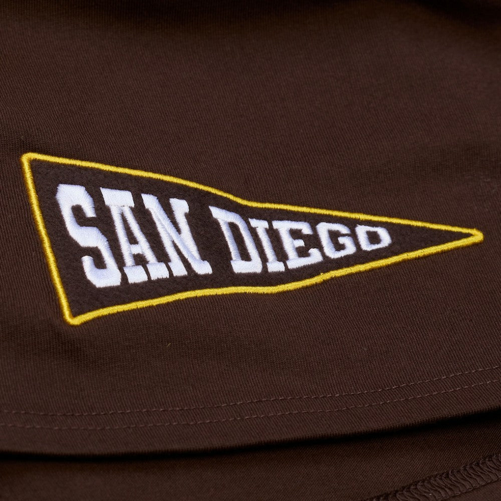 San Diego Padres Mitchell & Ness Women's Pep Rally Cropped Boxy T-Shirt - MLB