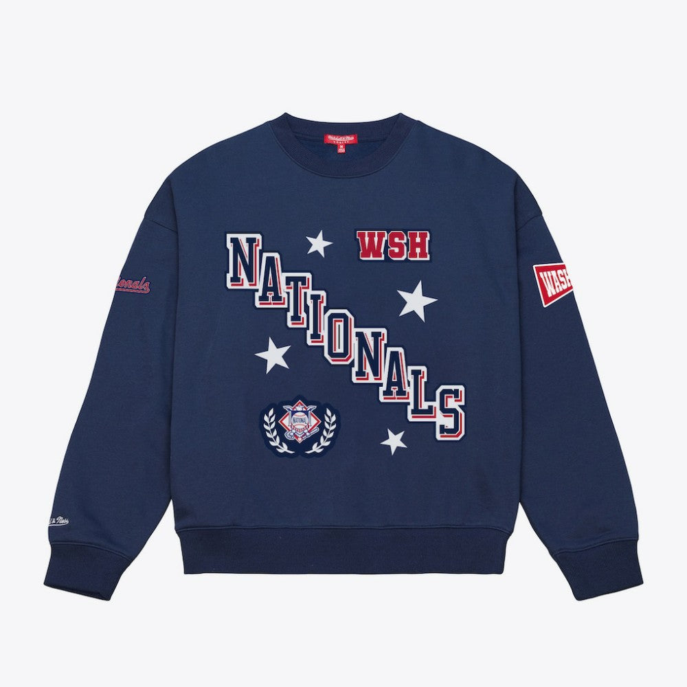Washington Nationals Mitchell & Ness Women's Pep Rally Sweatshirt - MLB