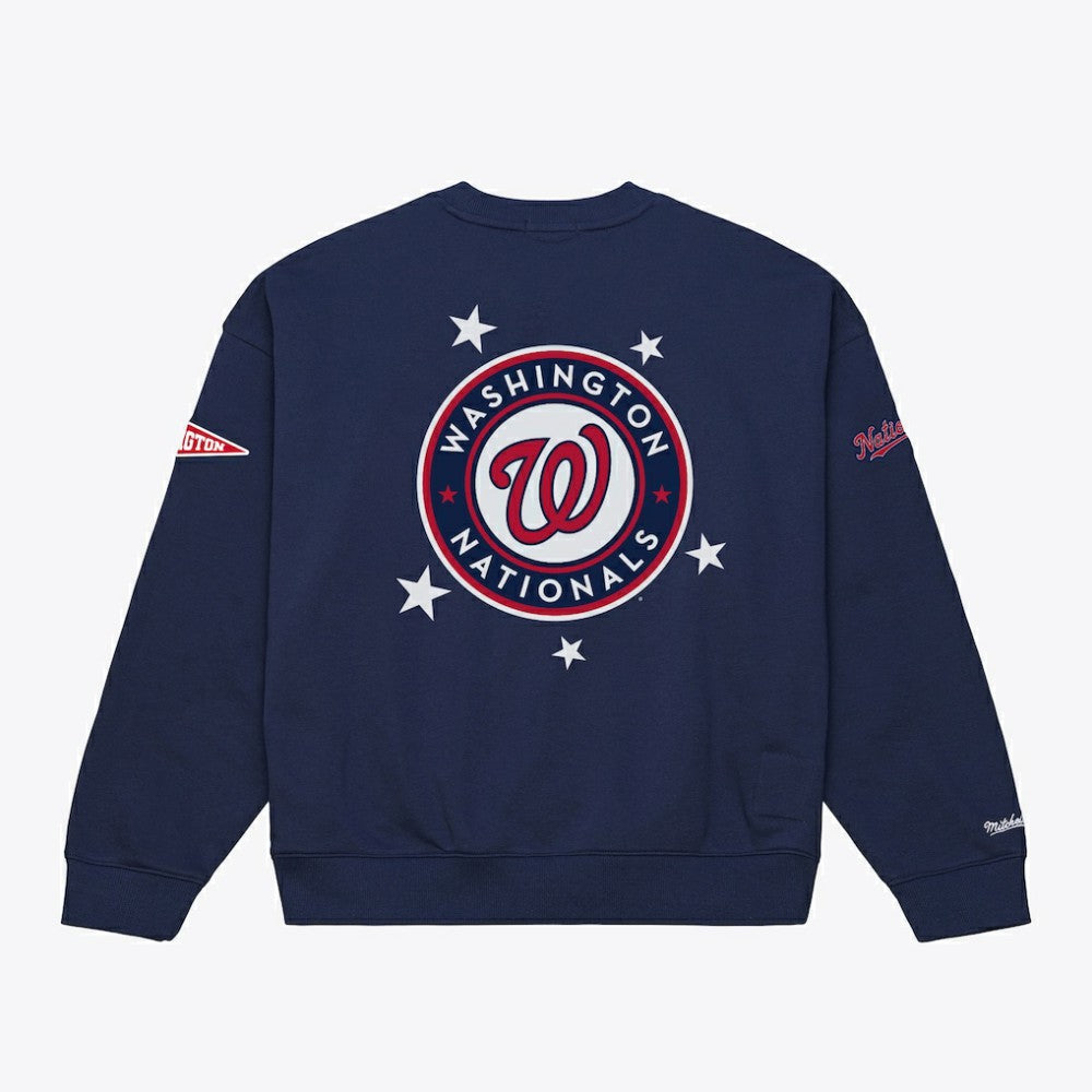Washington Nationals Mitchell & Ness Women's Pep Rally Sweatshirt - MLB