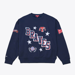 Atlanta Braves Mitchell & Ness Women's Pep Rally Sweatshirt - MLB