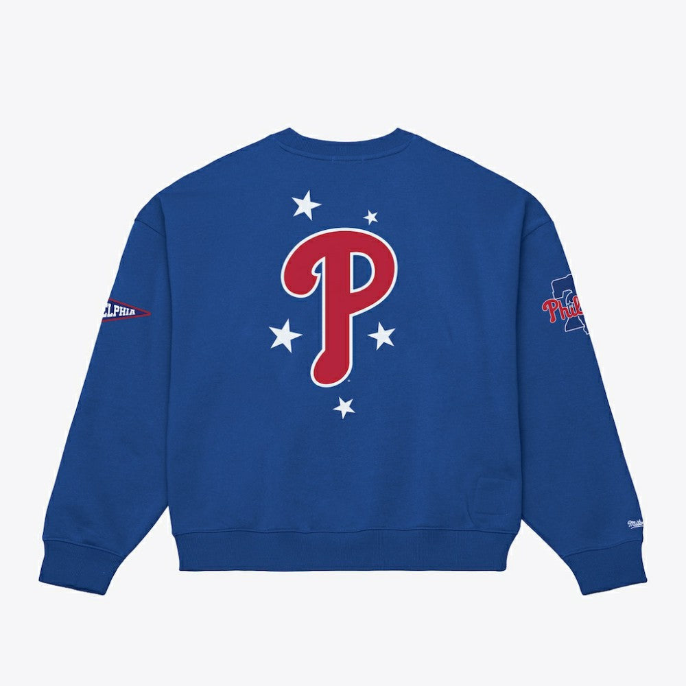 Philadelphia Phillies Mitchell & Ness Women's Pep Rally Sweatshirt - MLB