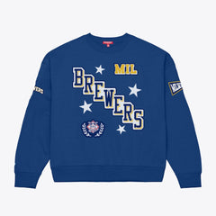 Milwaukee Brewers Mitchell & Ness Women's Pep Rally Sweatshirt - MLB