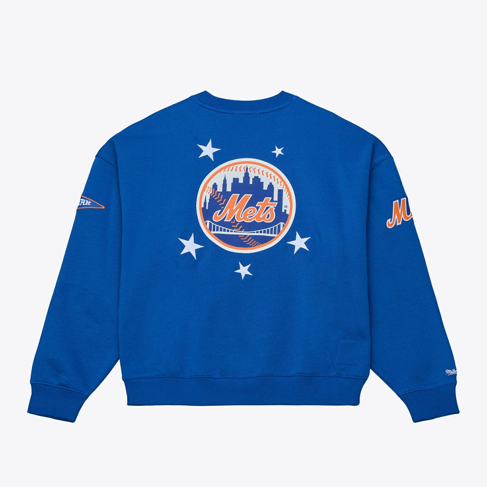 New York Mets Mitchell & Ness Women's Pep Rally Sweatshirt - MLB